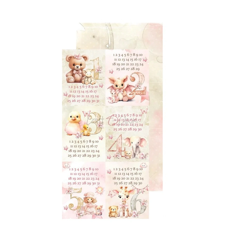 Craft O´ Clock Scrapbook papier - Girl & Curl 6x12 Mix