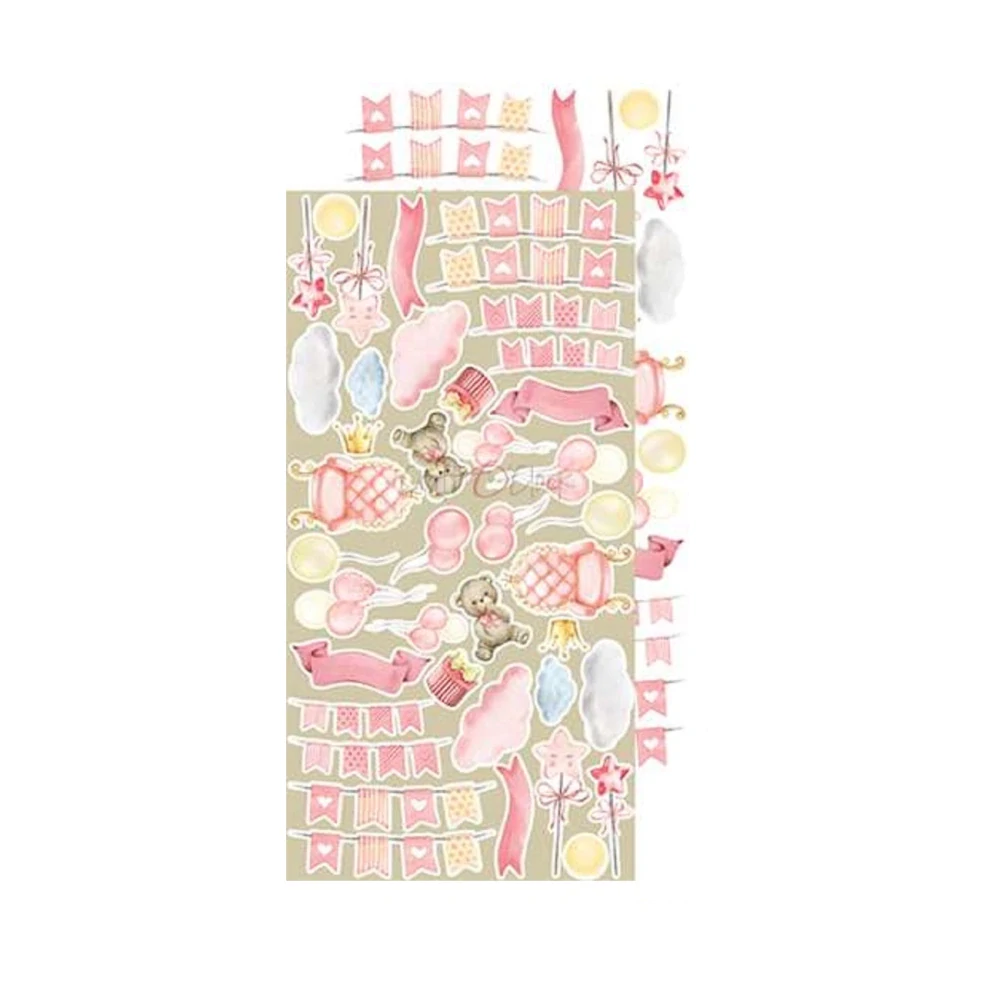 Craft O´ Clock Scrapbook papier - Hello Little Girl Etra set 6x12
