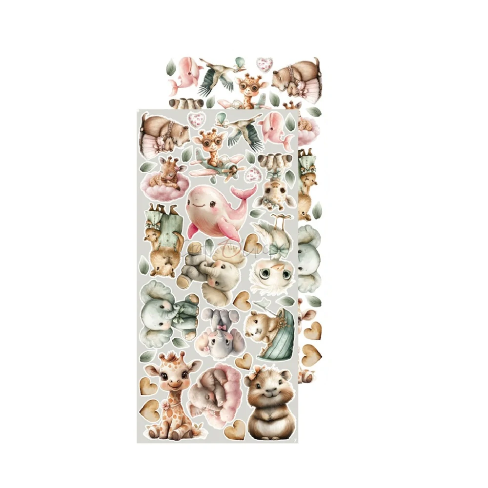 Craft O´ Clock Scrapbook papier - Baby Girl Universe 6x12 Mix