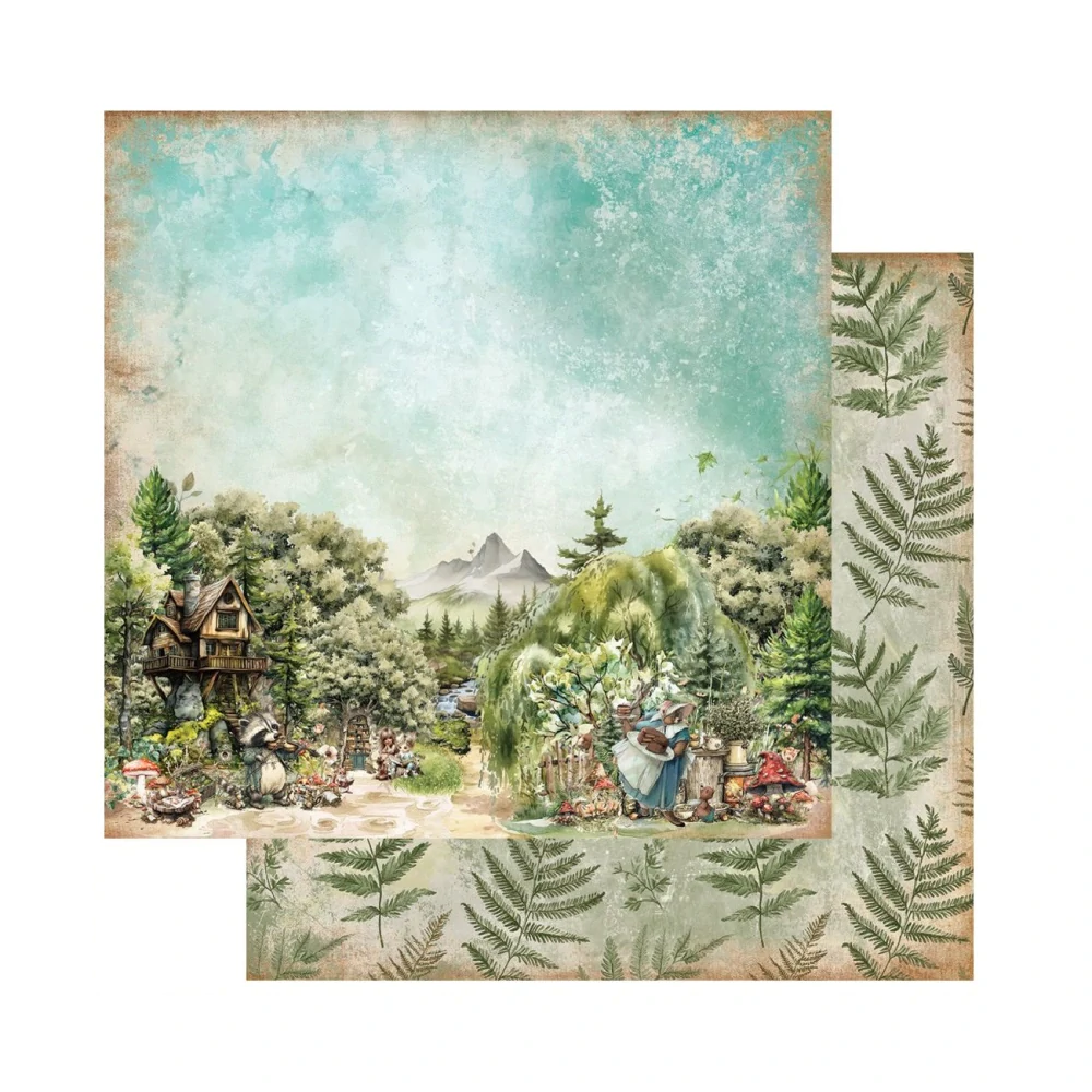 Alchemy of Art Scrapbook papier Friends of the Forest 8x8
