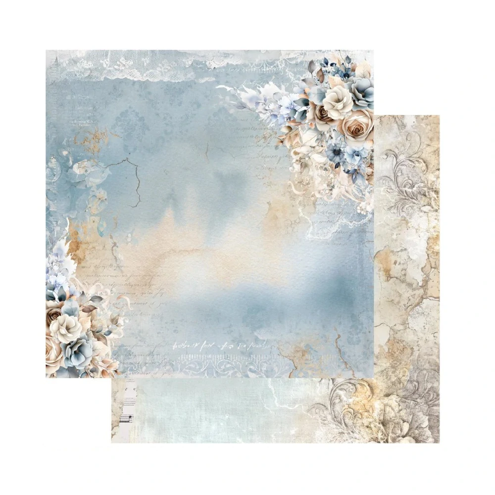 Alchemy of Art Scrapbook papier In Shades of Blue 8x8