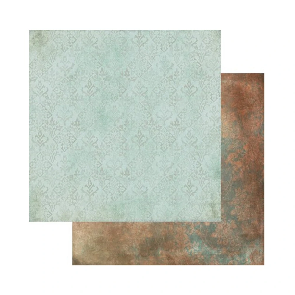 Alchemy of Art Scrapbook papier Mint-Brown base 8x8