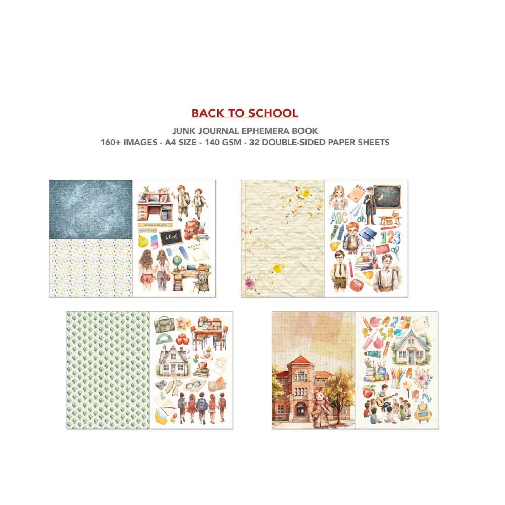 Ciao Bella – Back to School Junk Journal Ephemera Book