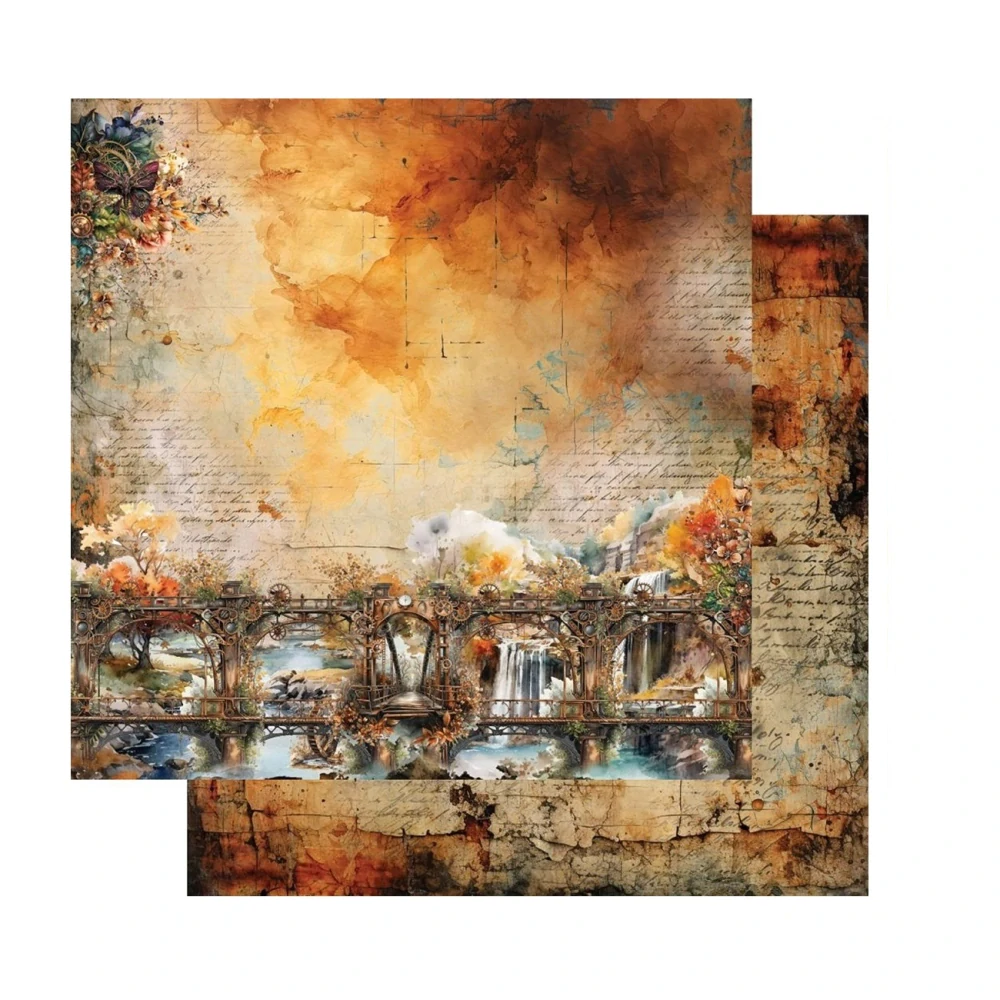 Alchemy of Art Scrapbook papier Steampunk Time 8x8