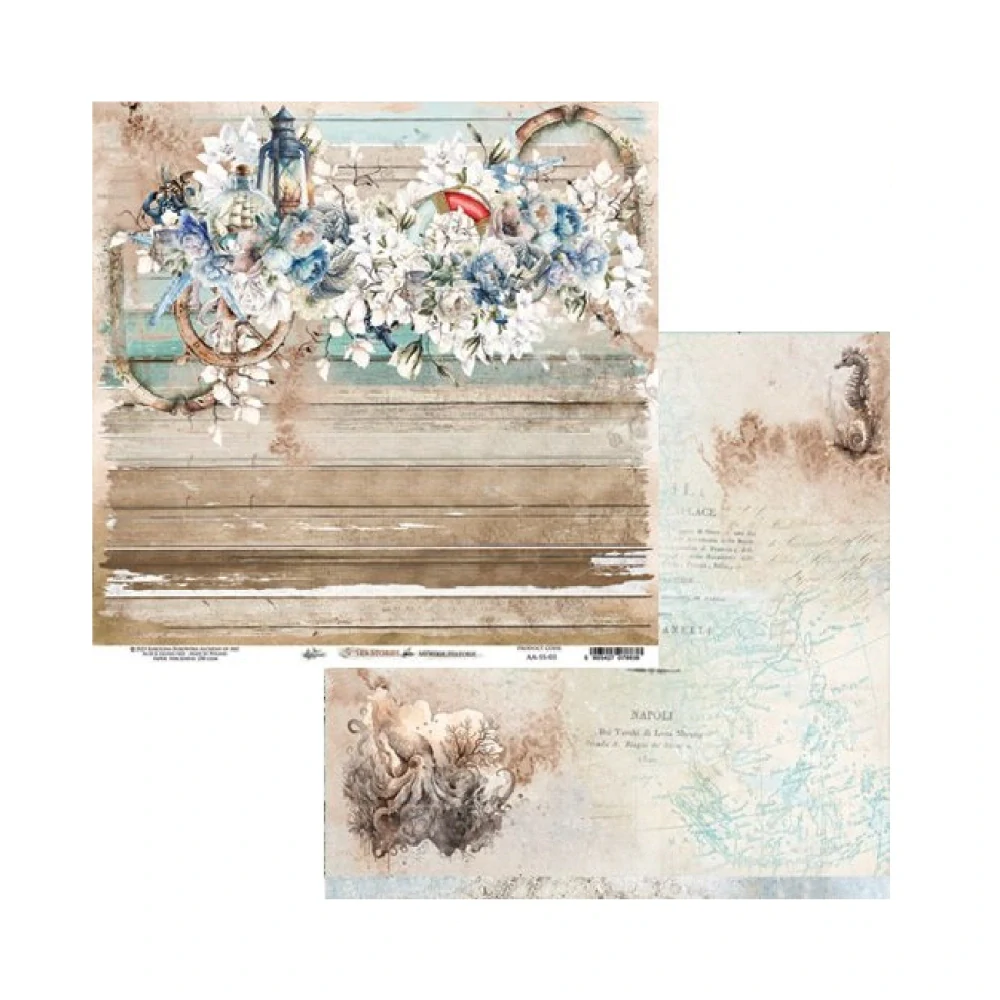 Alchemy of Art Scrapbook papier Sea Stories 8x8