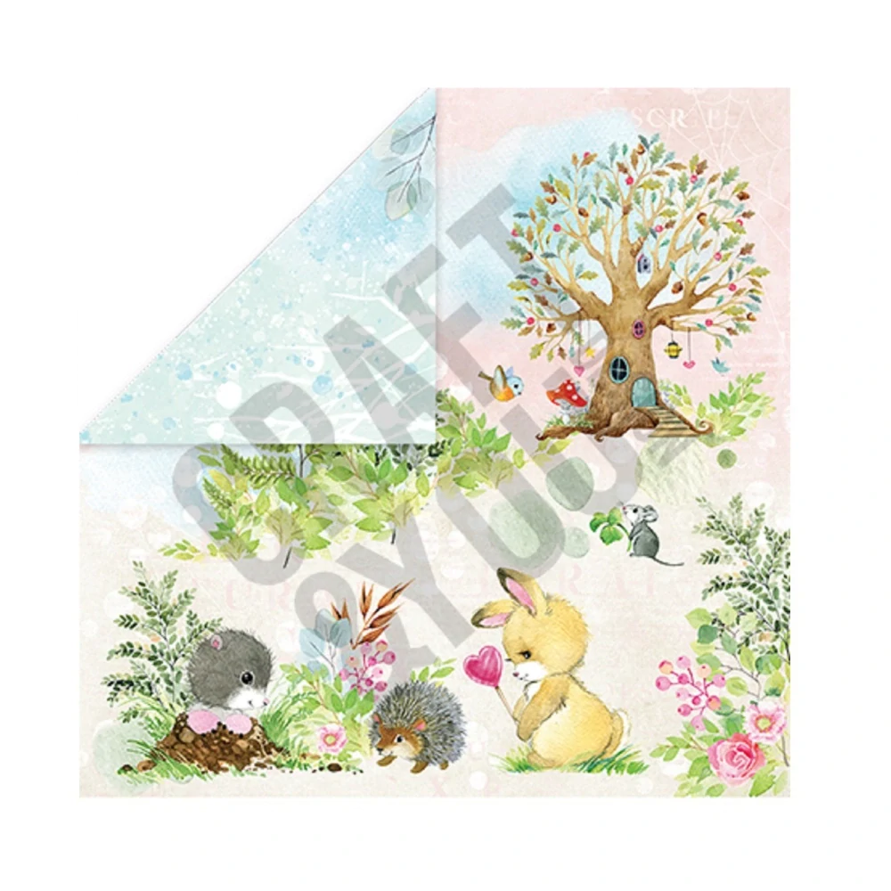 Craft & You Design Scrapbook papier Woodland Story 12x12