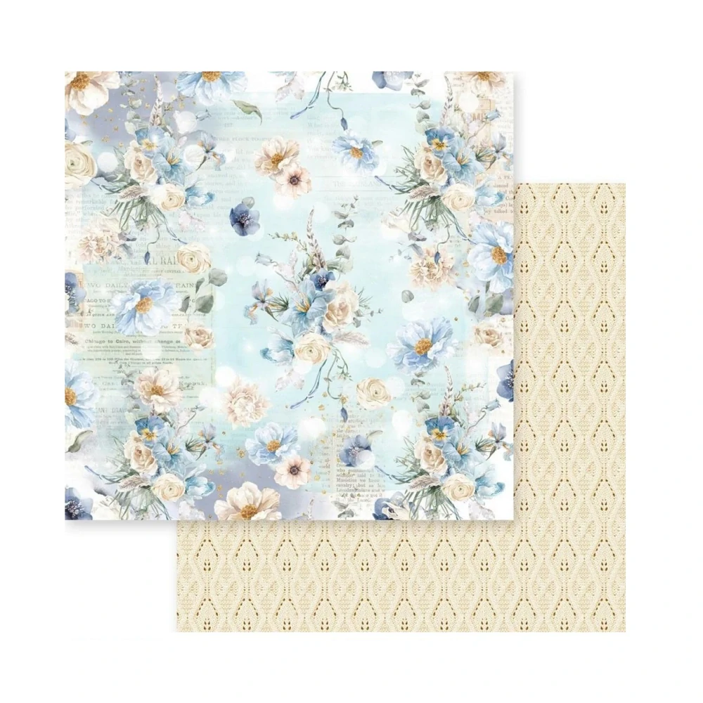 Memory Place Scrapbook papier Dusty Blue Floral 12x12