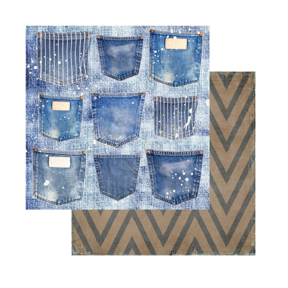 Memory Place Scrapbook papier Shades of Denim 12x12