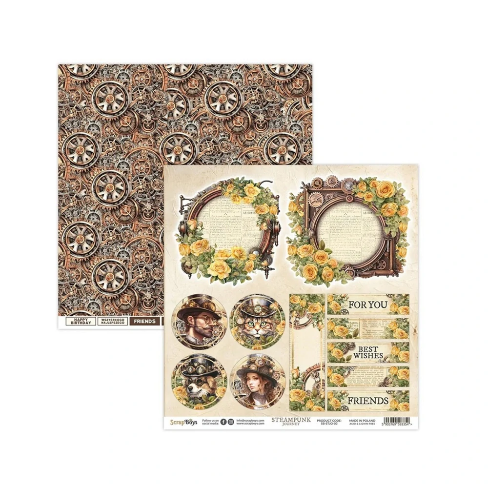 Scrapboys Scrapbook papier Steampunk 12x12