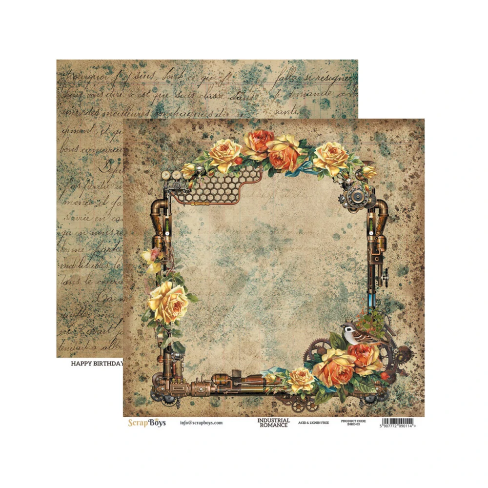 Scrapboys Scrapbook papier Industrial Romance 12x12