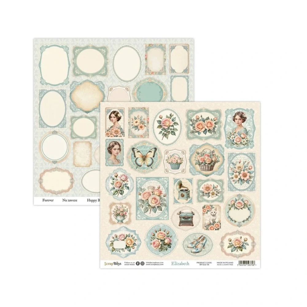 Scrapboys Scrapbook papier Elizabeth 12x12