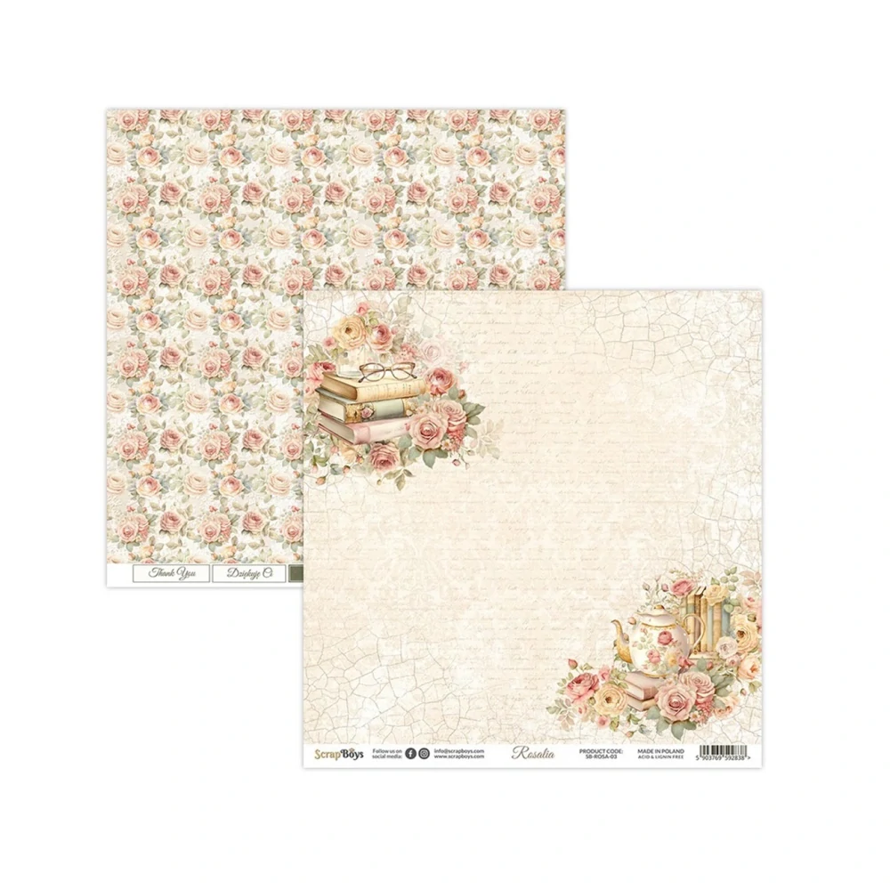 Scrapboys Scrapbook papier Rosalia 12x12