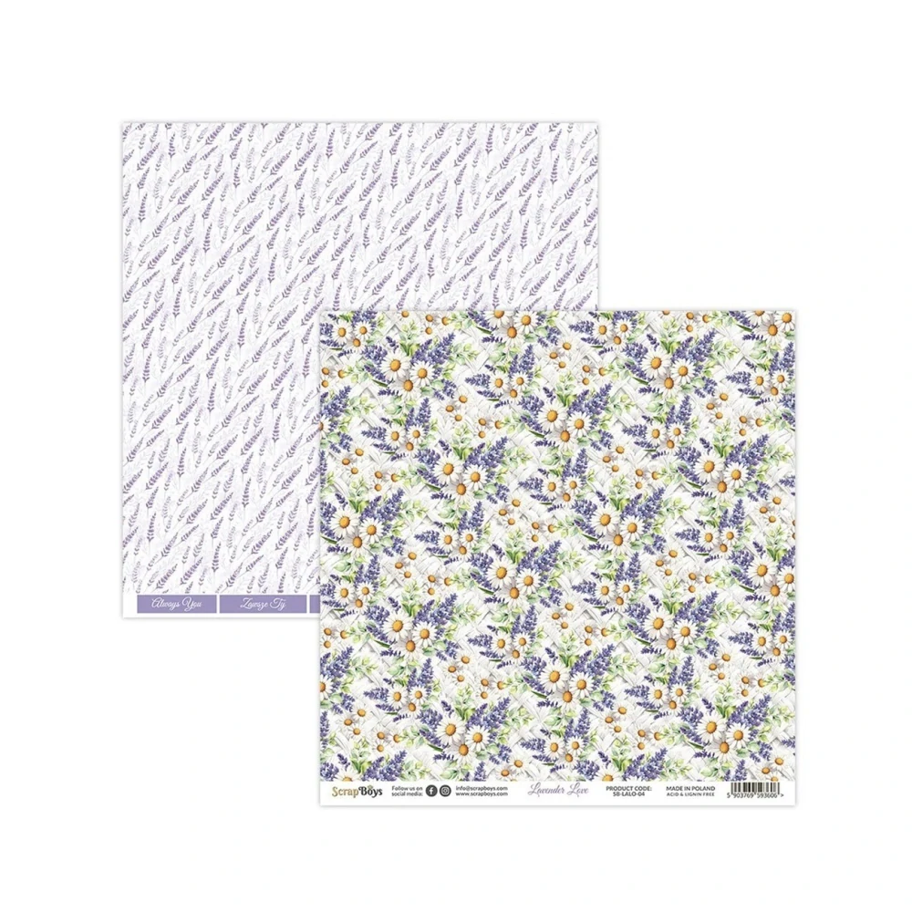 Scrapboys Scrapbook papier Lavender Love 12x12