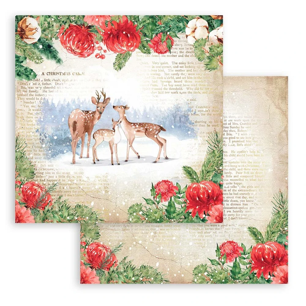 Stamperia Scrapbook papier – Home for the Holidays 12x12