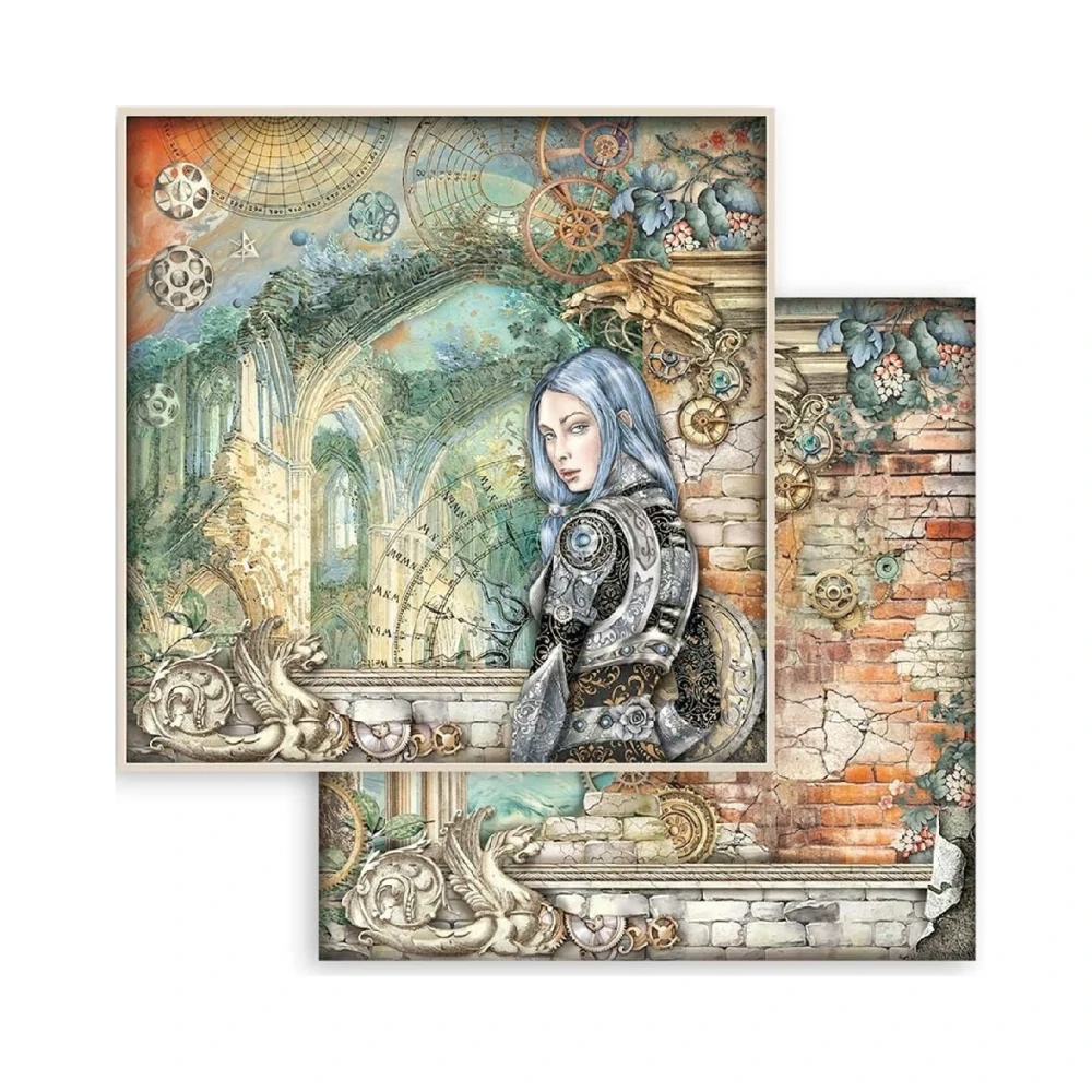 Scrapbook papier – Sir Vagabond in Fantasy World 8x8