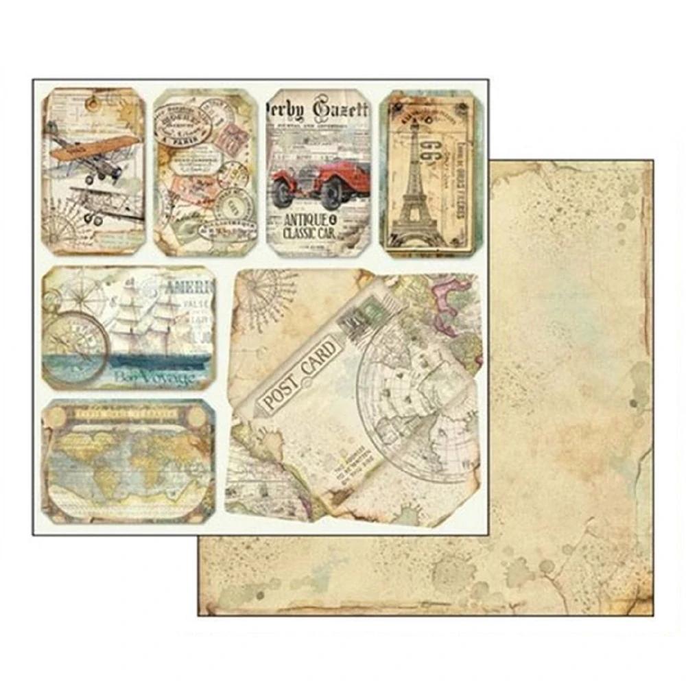 Stamperia Scrapbook papier – Around the World 8x8