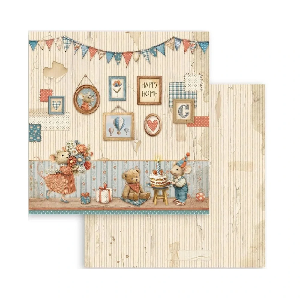 Stamperia Scrapbook papier – Family 8x8