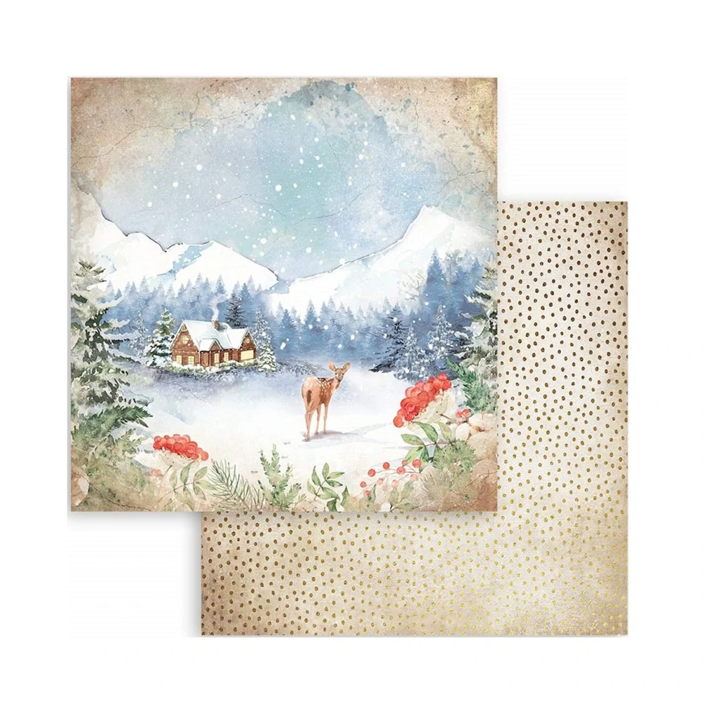Stamperia Home for the Holidays scrapbook papier 8x8