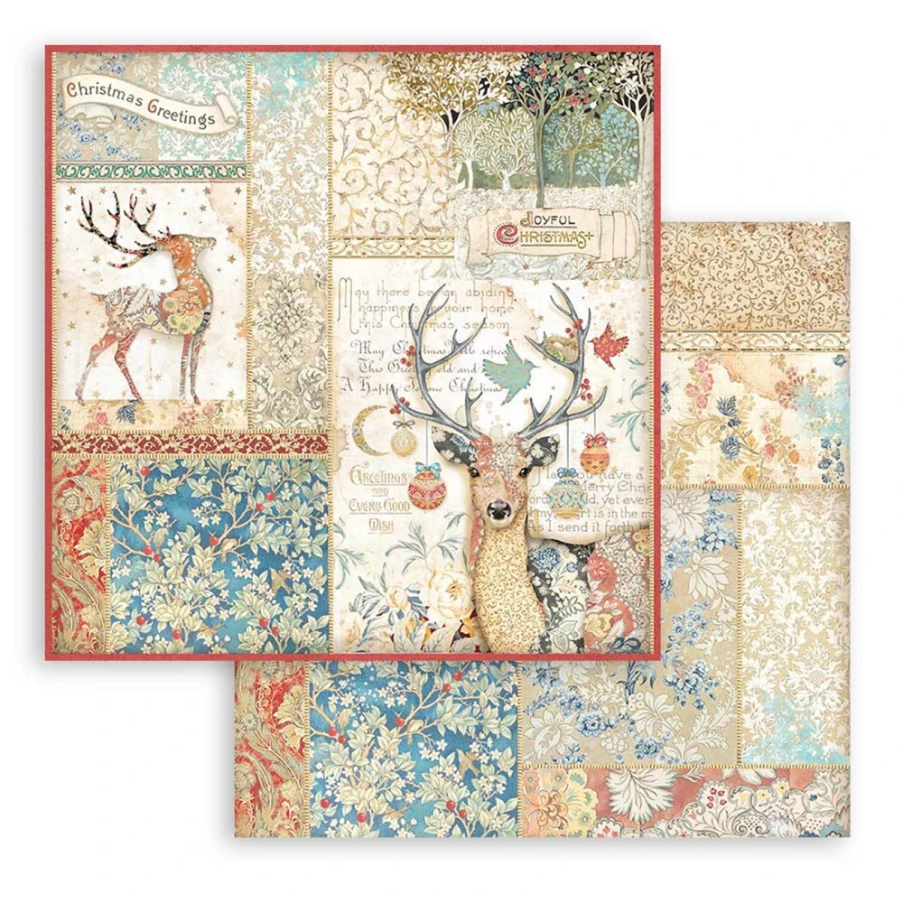 Stamperia Scrapbook papier – Christmas Greetings 12x12