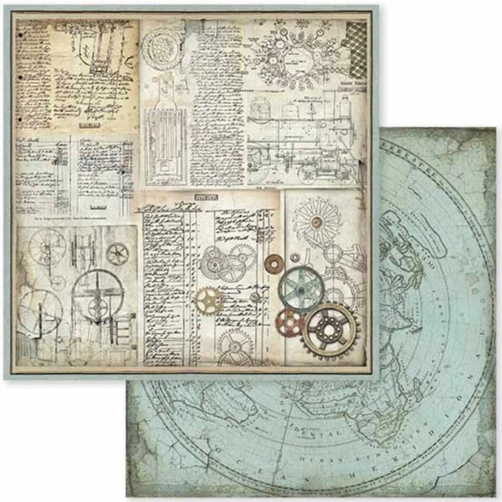 Stamperia Scrapbook papier – Voyages Fantastiques 12x12