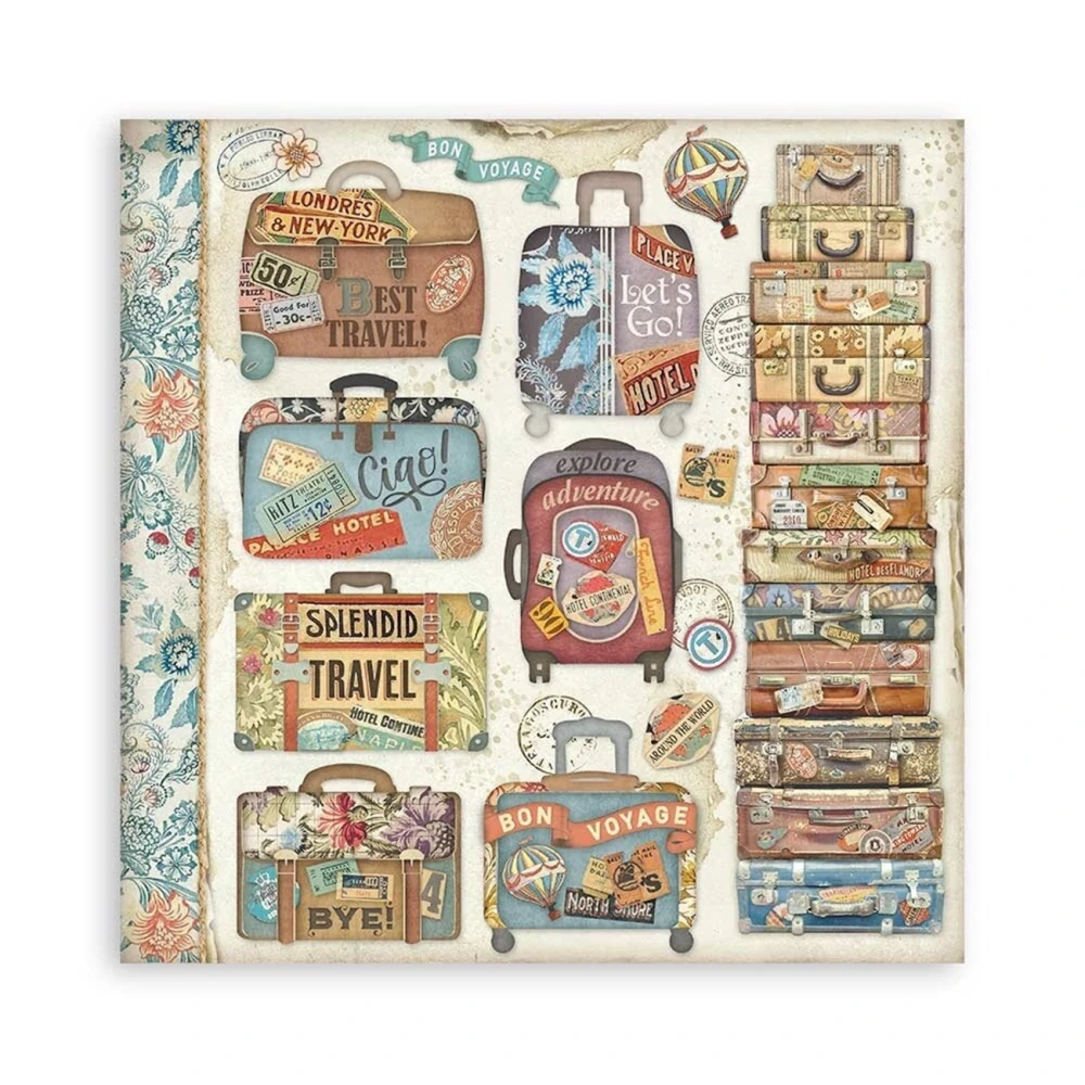 Stamperia Scrapbook papier – Art of Travelling Maxi 12x12