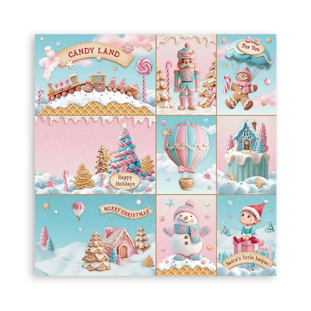 Stamperia Scrapbook papier – Candy Christmas Maxi 12x12