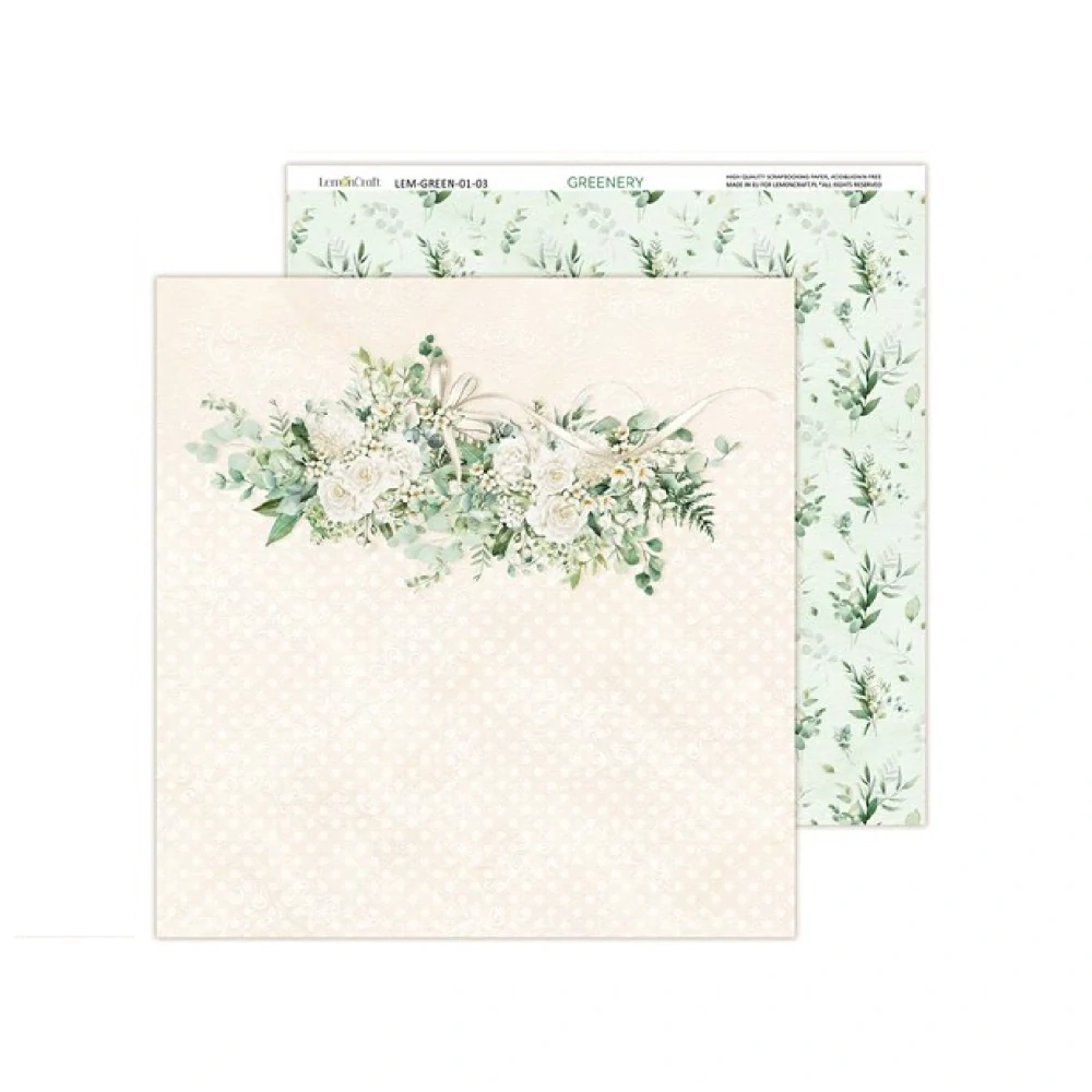 Lemoncraft Scrapbook papier Greenery 12x12