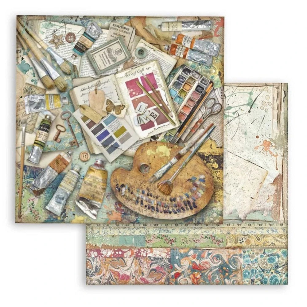 Stamperia Scrapbook papier – Atelier des Arts 12x12