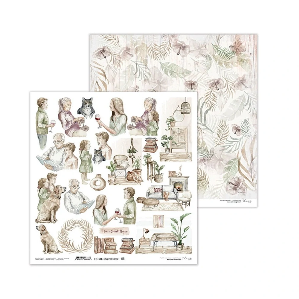 Lexi design Scrapbook papier Home Sweet Home 12x12