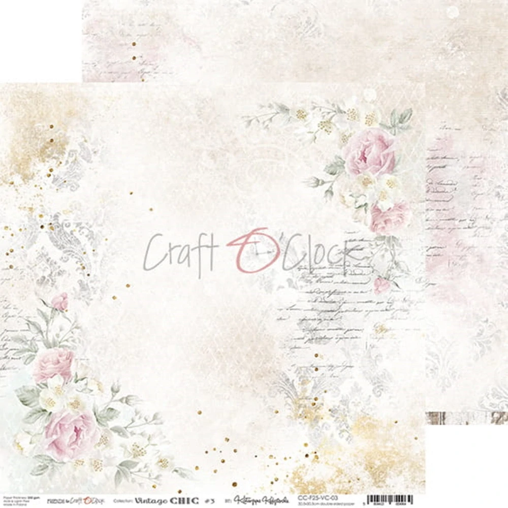 Craft O´ Clock Scrapbook papier - Vintage Chic 12x12