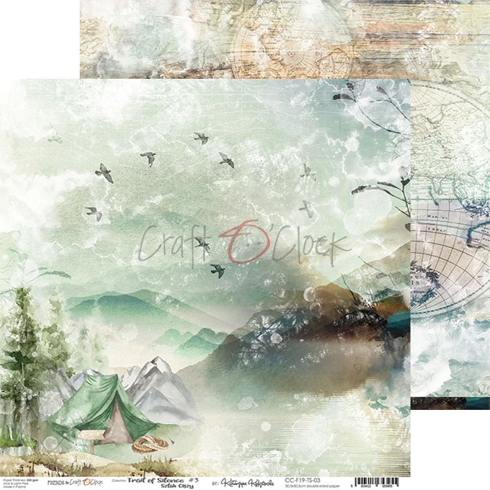 Craft O´ Clock Scrapbook papier - Trail of Silence 12x12