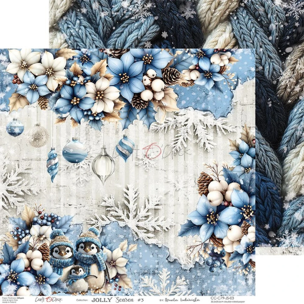 Craft O´ Clock Scrapbook papier - Jolly Season 12x12