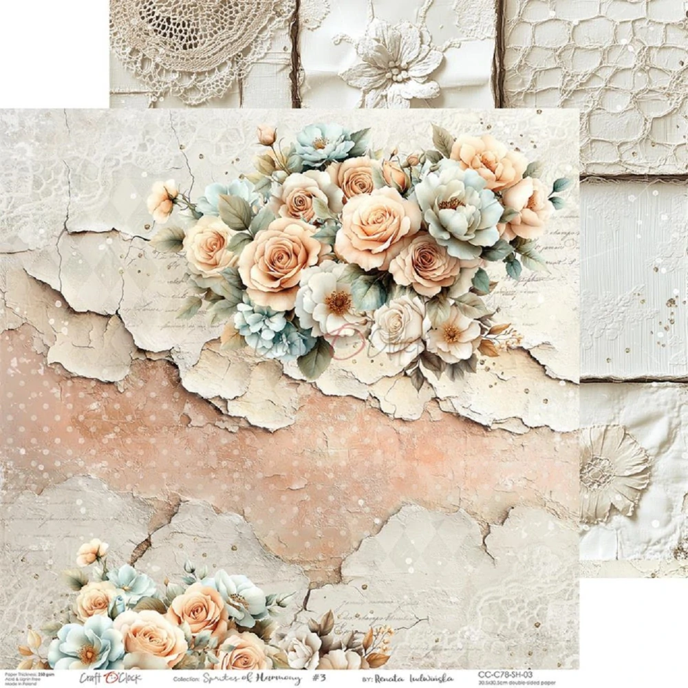 Craft O´ Clock Scrapbook papier - Sprites of Harmony 8x8 Mix