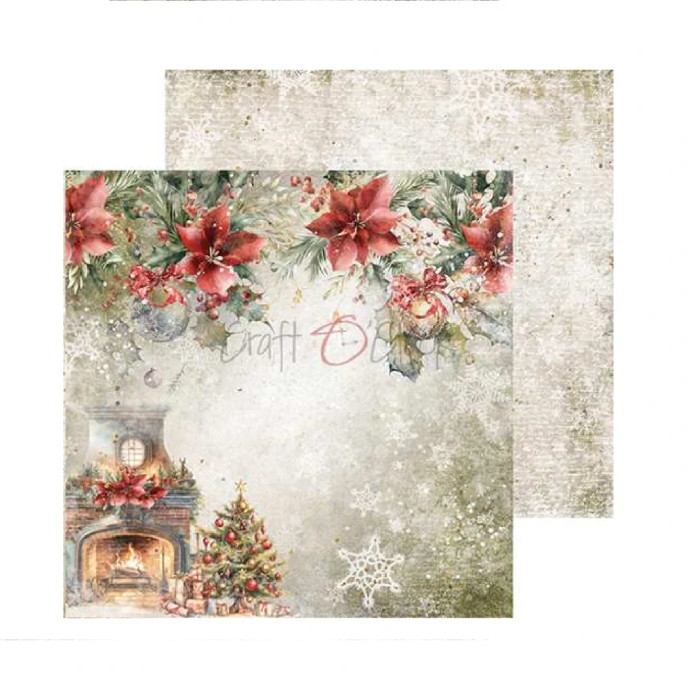 Craft O´ Clock Scrapbook papier - Christmas Treasure 8x8