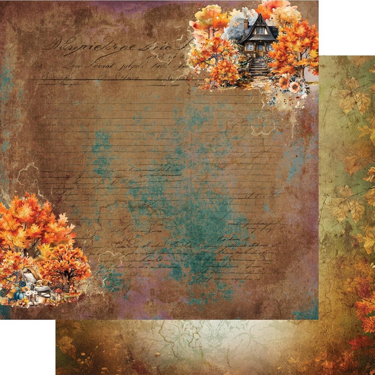 Alchemy of Art Scrapbook papier In Autumn Colors 12x12