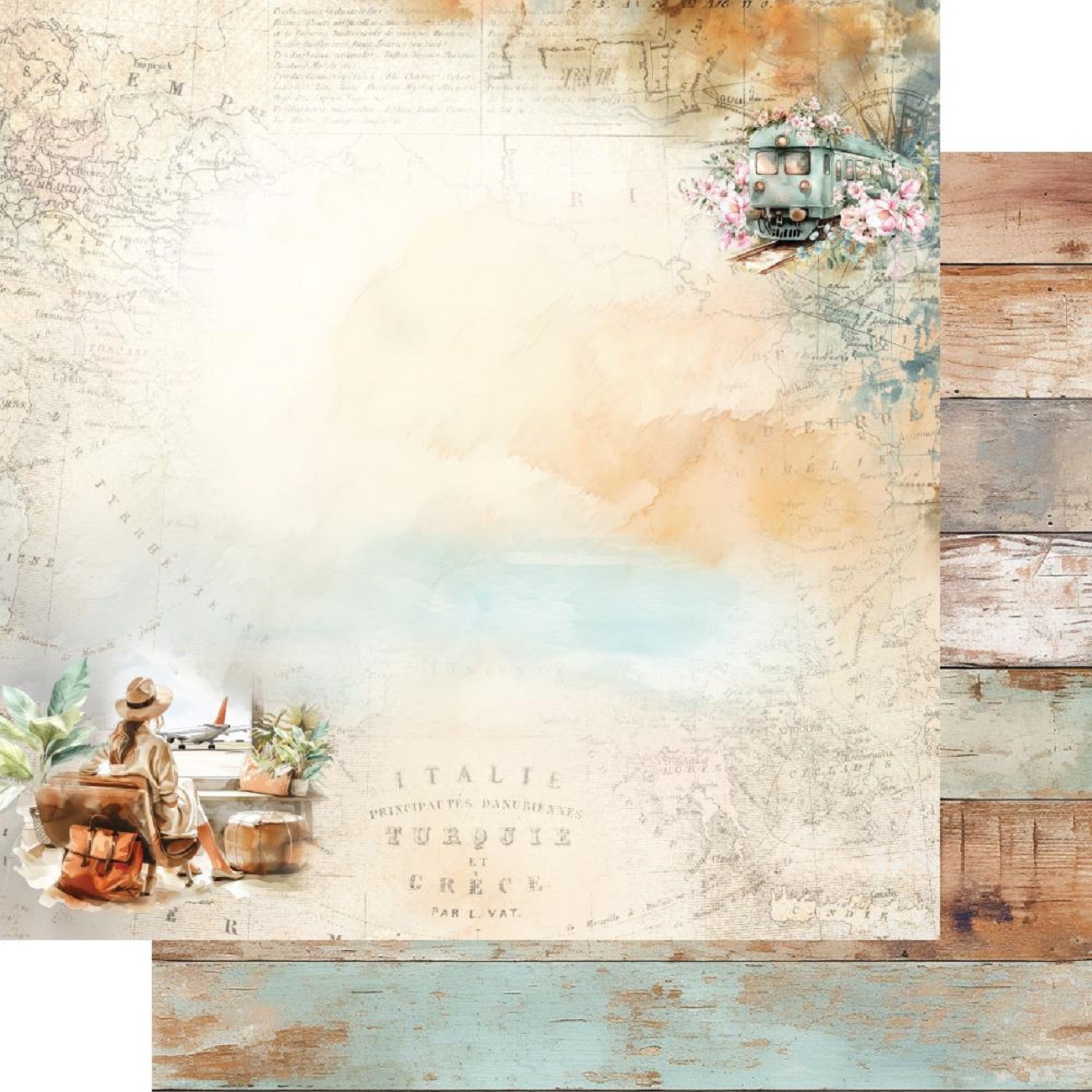 Alchemy of Art Scrapbook papier Memories from the Trip 12x12