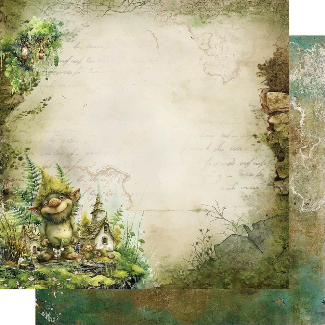 Alchemy of Art Scrapbook papier Tales of Moss and Fern 12x12