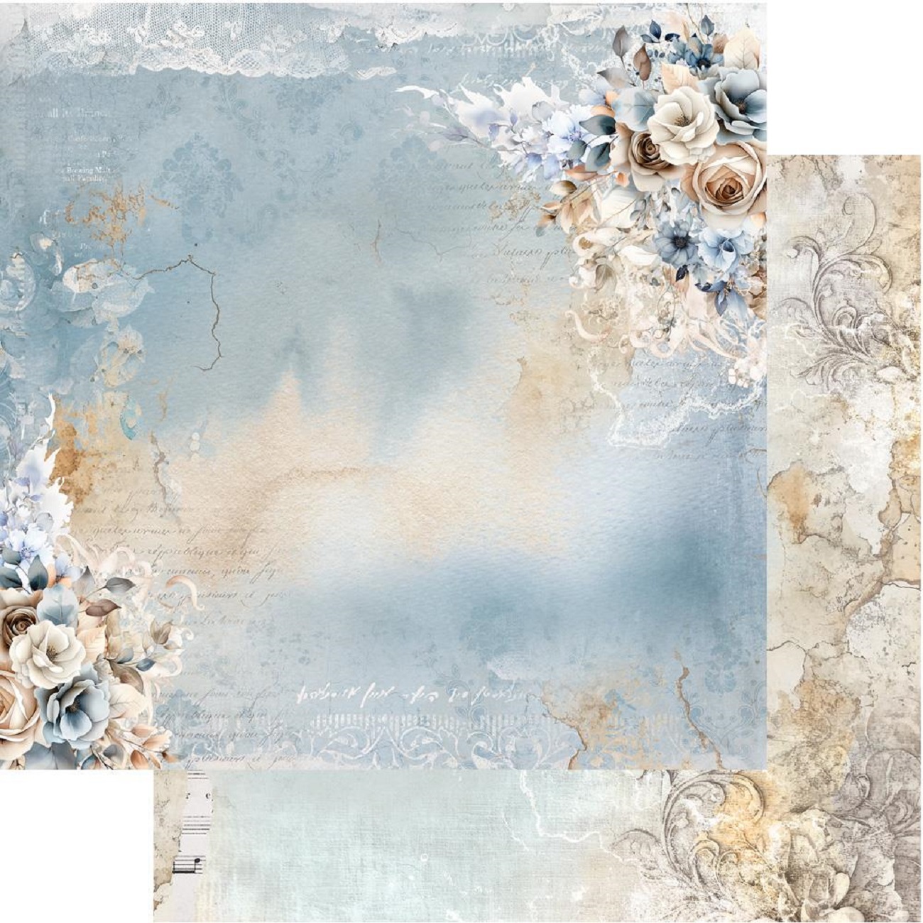 Alchemy of Art Scrapbook papier In Shades of Blue 12x12