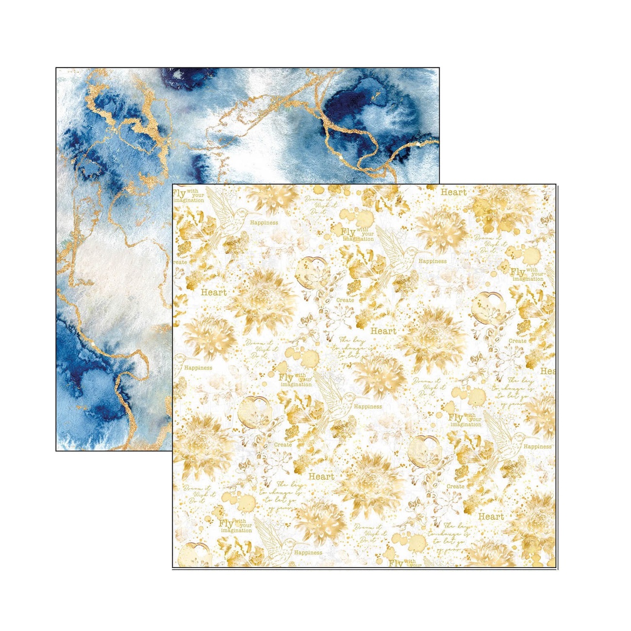 Ciao Bella Scrapbook papier Indigo 8x8