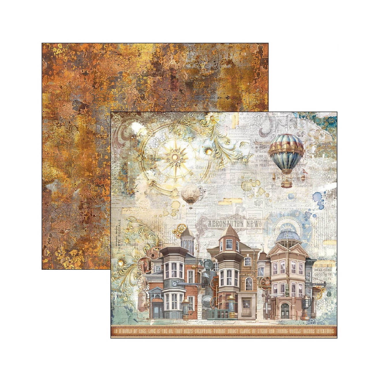 Ciao Bella Scrapbook papier Esprit de Voyage 12x12