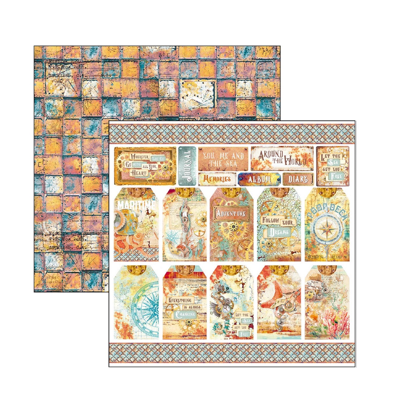 Ciao Bella Scrapbook papier Coral Reef 12x12