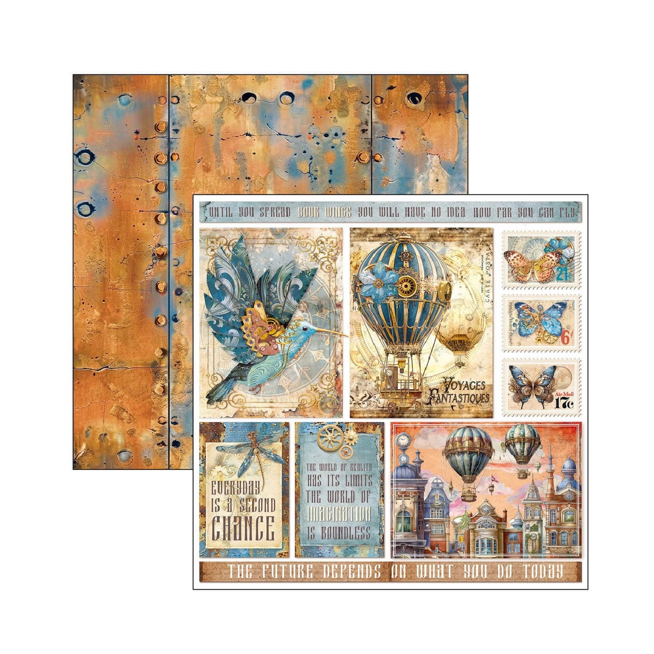 Ciao Bella Scrapbook papier Esprit de Voyage 12x12