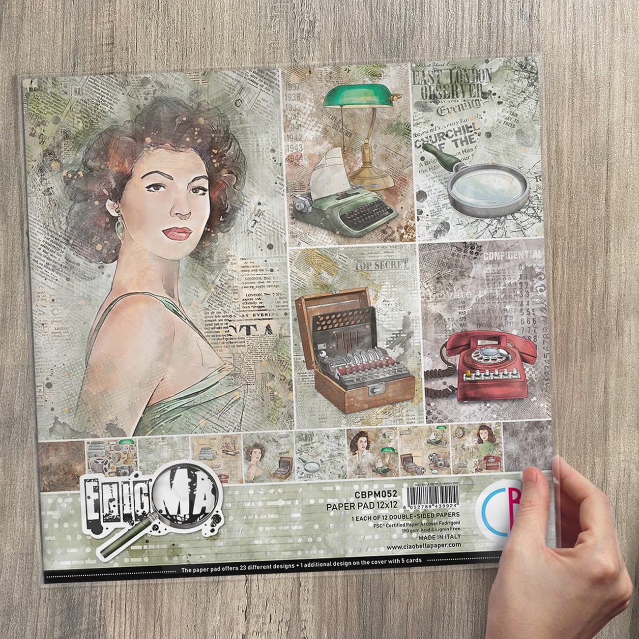 Ciao Bella Scrapbook papier Enigma 12x12