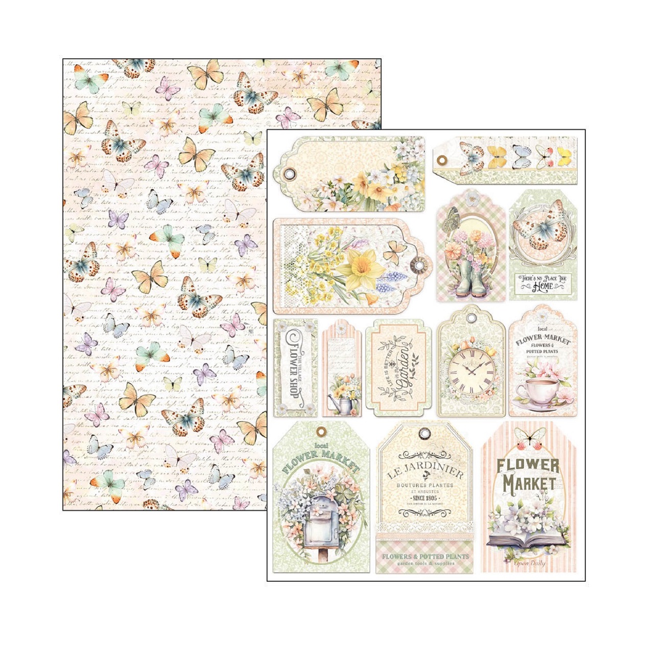 Ciao Bella Scrapbook papier Flower Shop A4