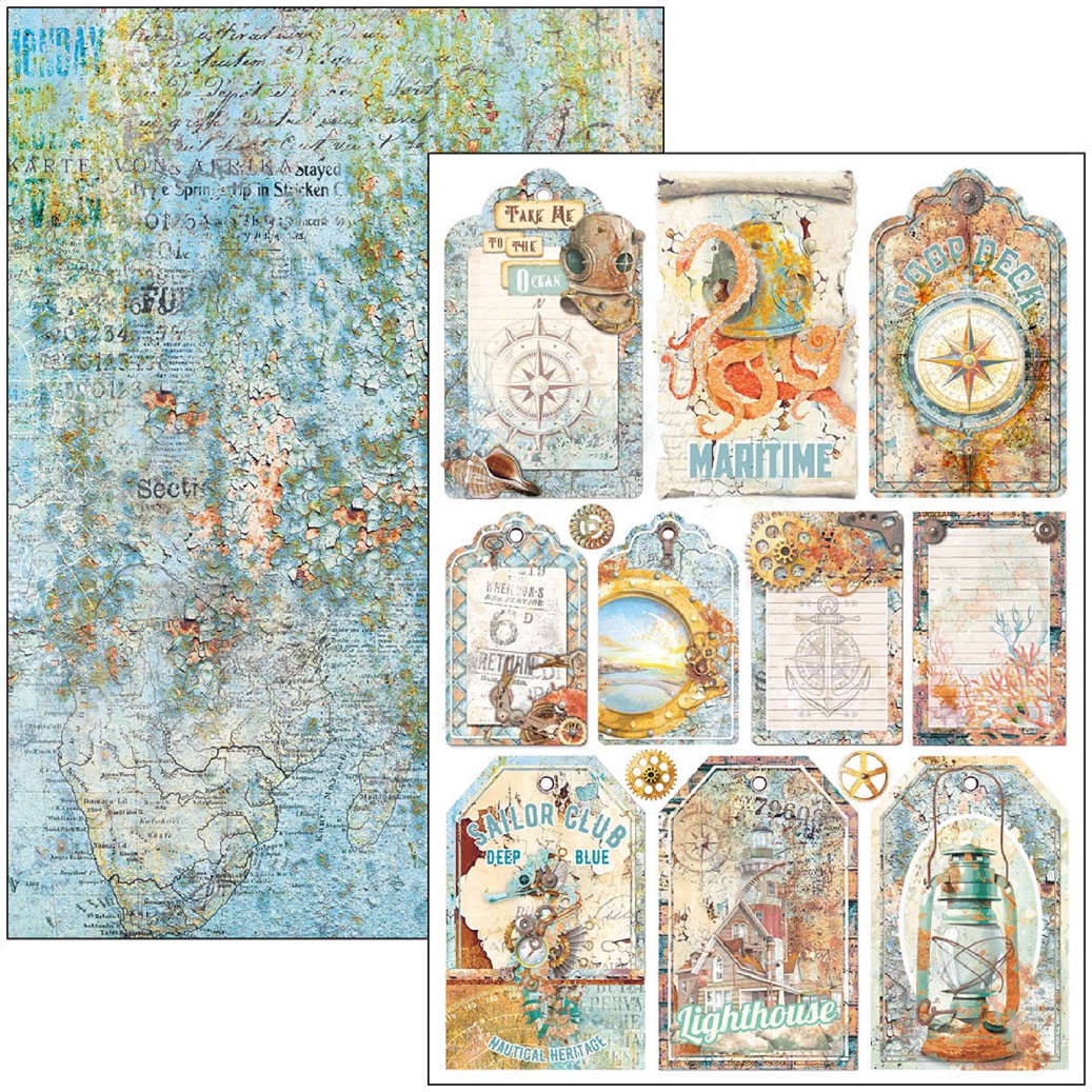 Ciao Bella Scrapbook papier Coral Reef A4