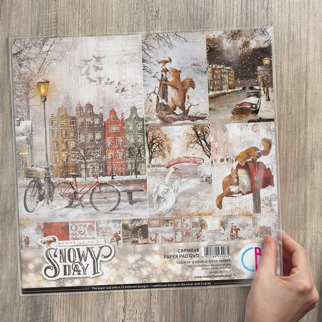 Ciao Bella Scrapbook papier Memories of a Snowy Day 12x12