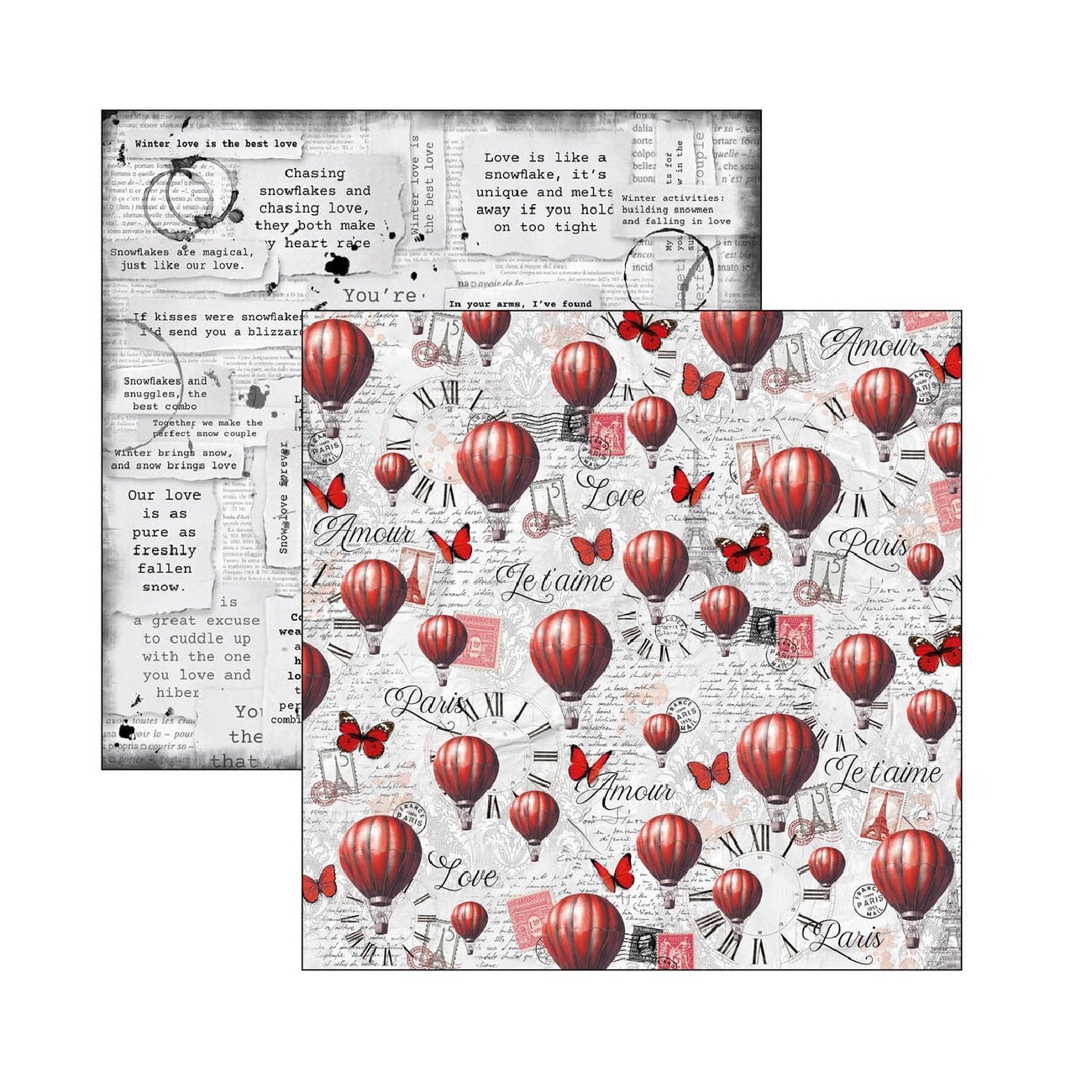 Ciao Bella Scrapbook papier Paris Je T’aime 12x12