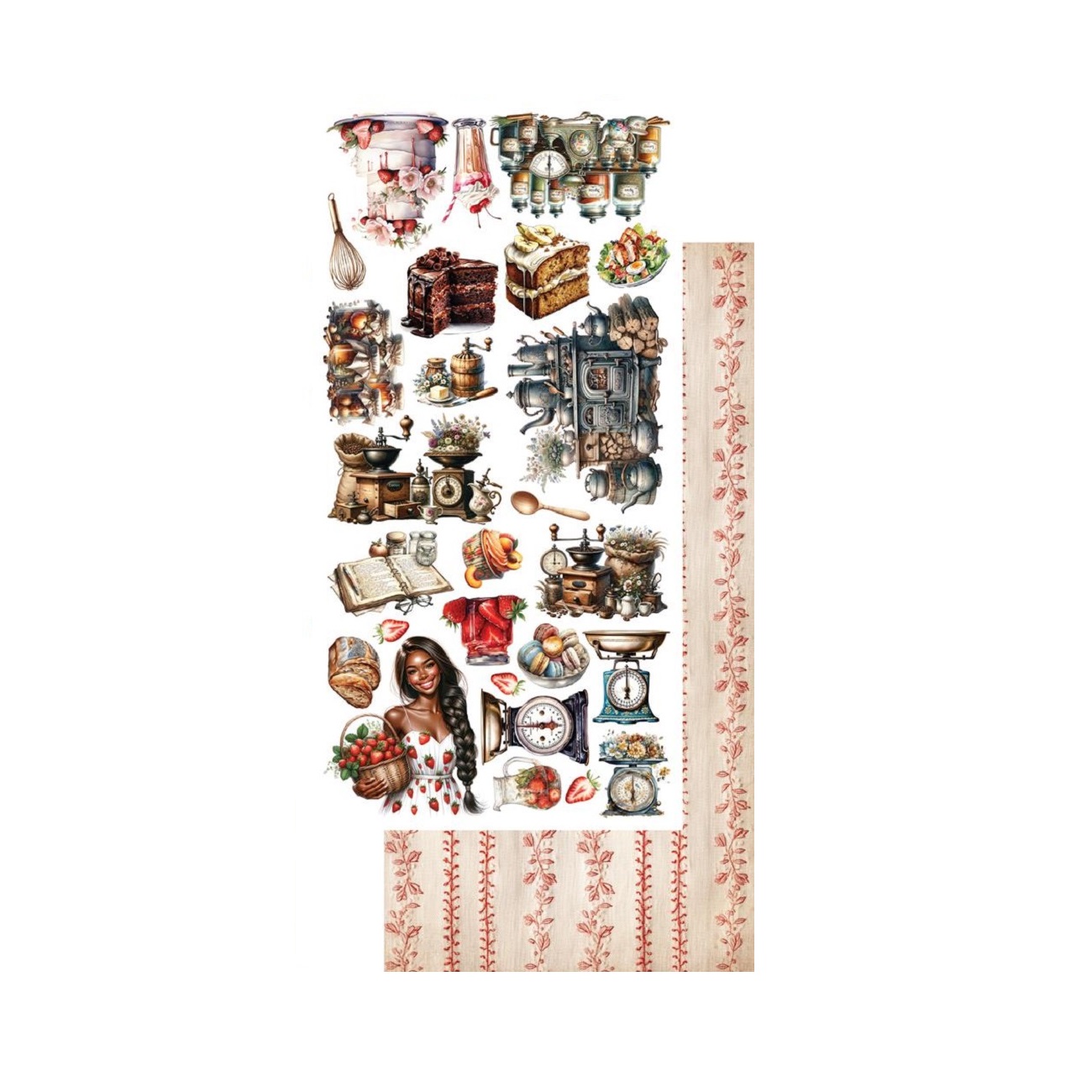 Alchemy of Art Scrapbook papier Recipe for happiness 6x12