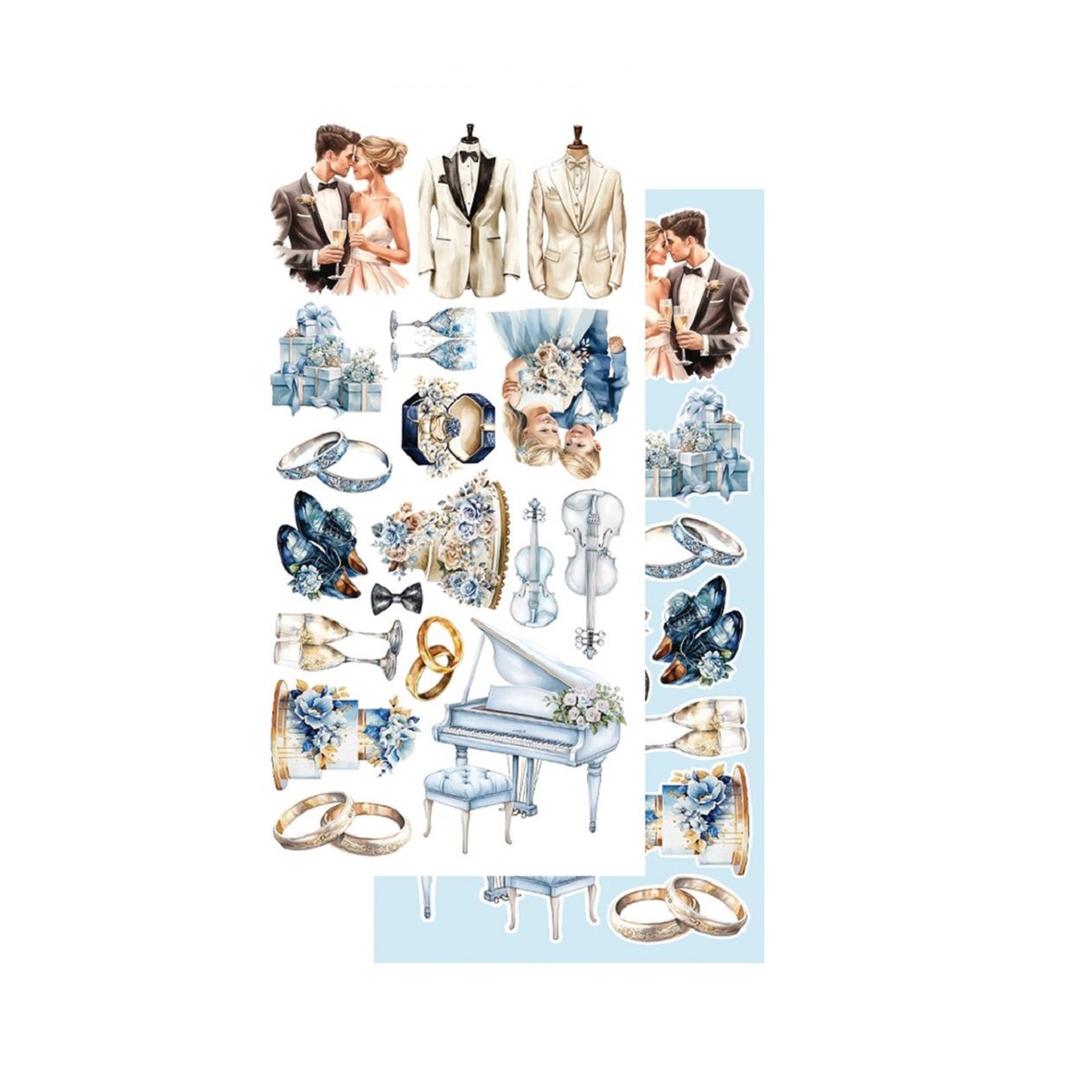 Alchemy of Art Scrapbook papier In Shades of Blue 6x12