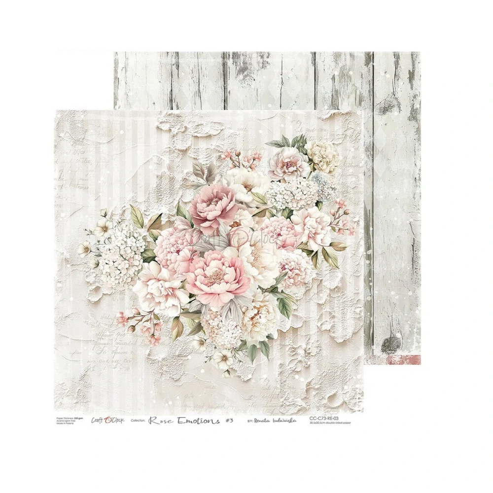 Craft O´ Clock Scrapbook papier - Rose Emotions  12x12